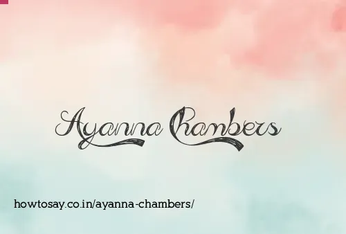 Ayanna Chambers