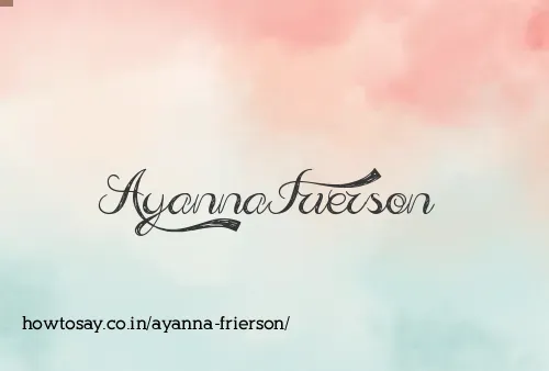 Ayanna Frierson