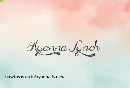 Ayanna Lynch