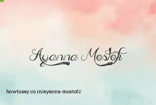 Ayanna Mostofi