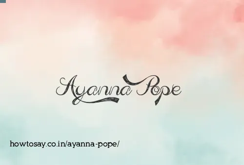 Ayanna Pope