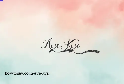 Aye Kyi