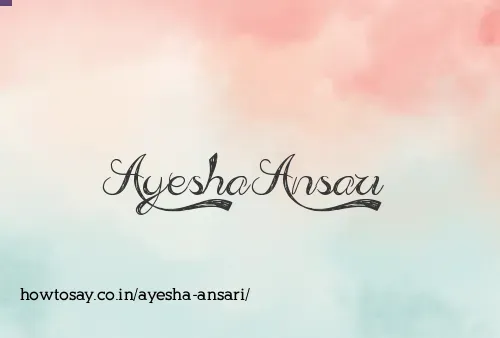 Ayesha Ansari