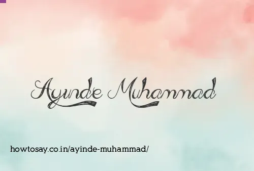 Ayinde Muhammad