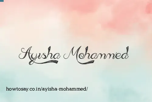 Ayisha Mohammed