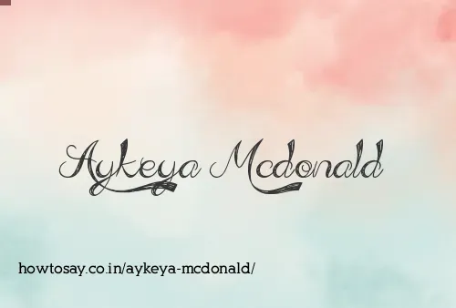 Aykeya Mcdonald