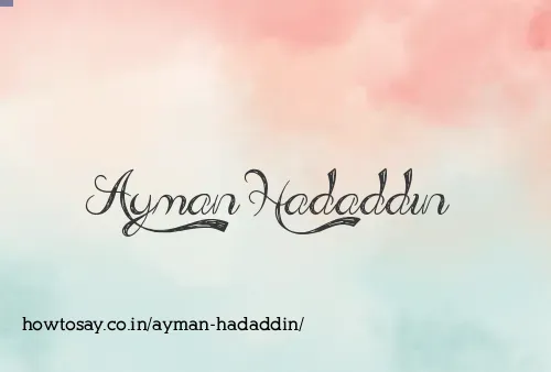 Ayman Hadaddin