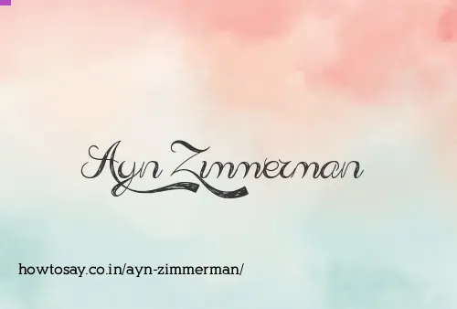 Ayn Zimmerman