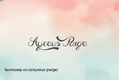 Ayreus Paige