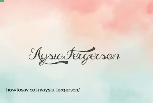 Aysia Fergerson