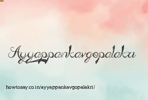 Ayyappankavgopalakri