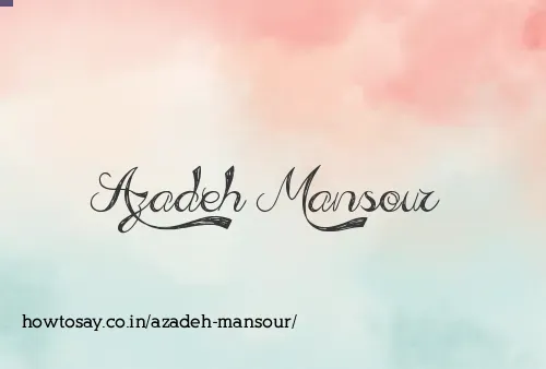 Azadeh Mansour