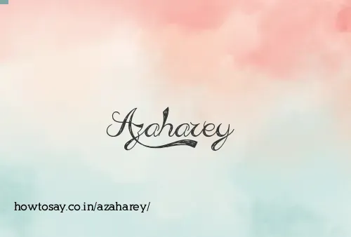 Azaharey