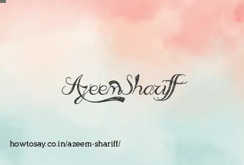 Azeem Shariff