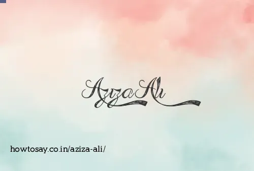 Aziza Ali