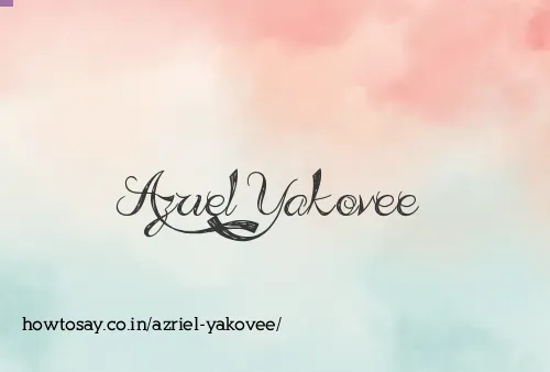 Azriel Yakovee