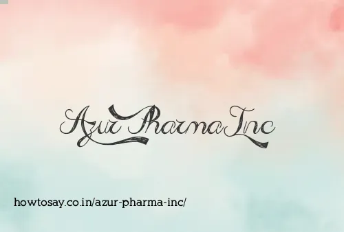 Azur Pharma Inc