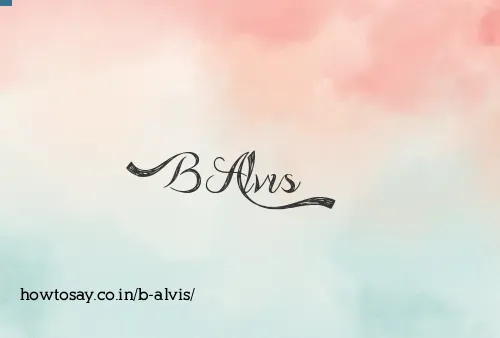B Alvis
