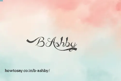 B Ashby