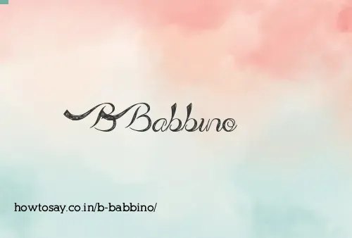 B Babbino