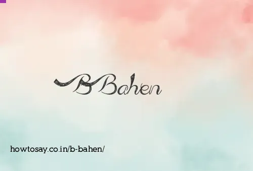 B Bahen