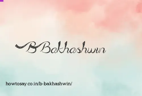 B Bakhashwin