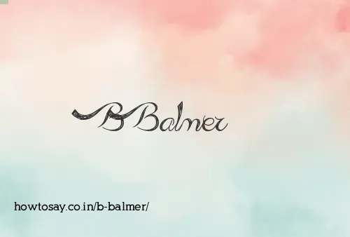 B Balmer