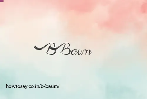 B Baum