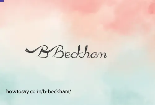 B Beckham