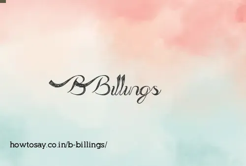 B Billings