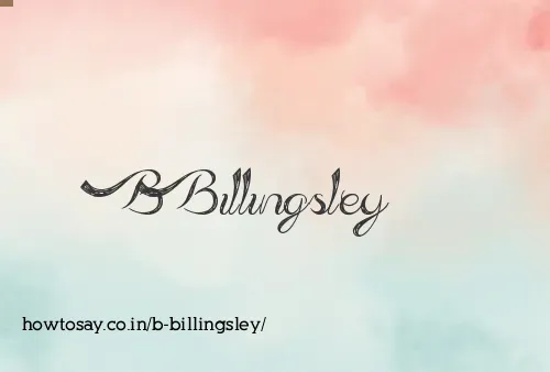 B Billingsley