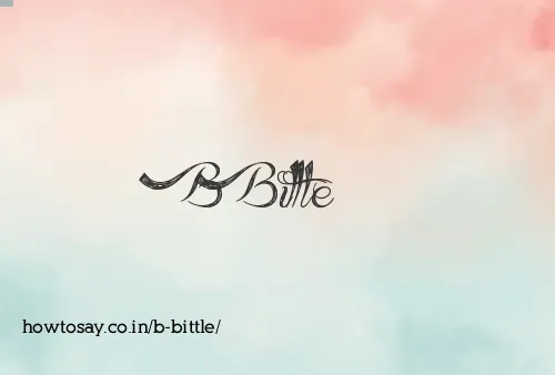B Bittle