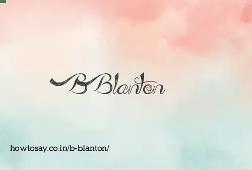 B Blanton