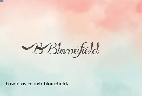 B Blomefield