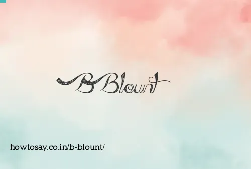B Blount