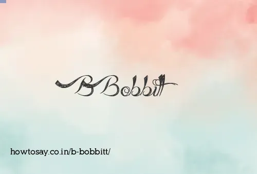 B Bobbitt