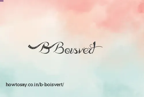 B Boisvert