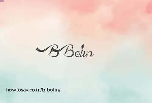 B Bolin