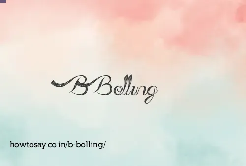 B Bolling