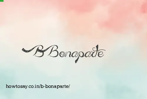 B Bonaparte