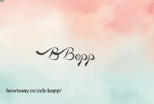 B Bopp