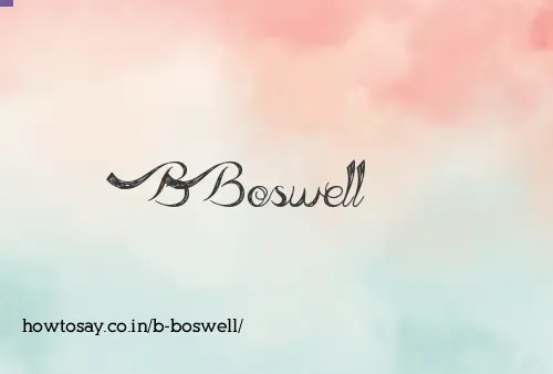 B Boswell