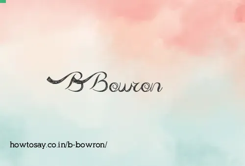 B Bowron