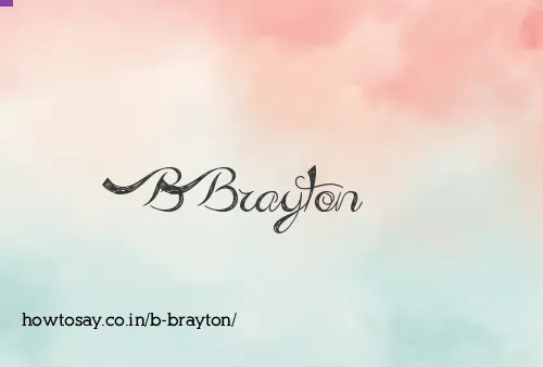 B Brayton
