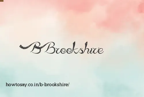 B Brookshire