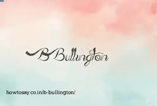 B Bullington