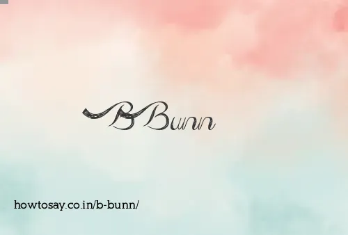 B Bunn