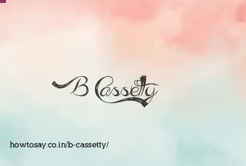 B Cassetty