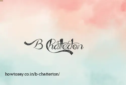 B Chatterton