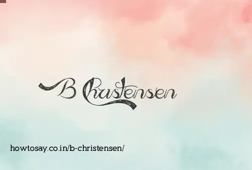B Christensen